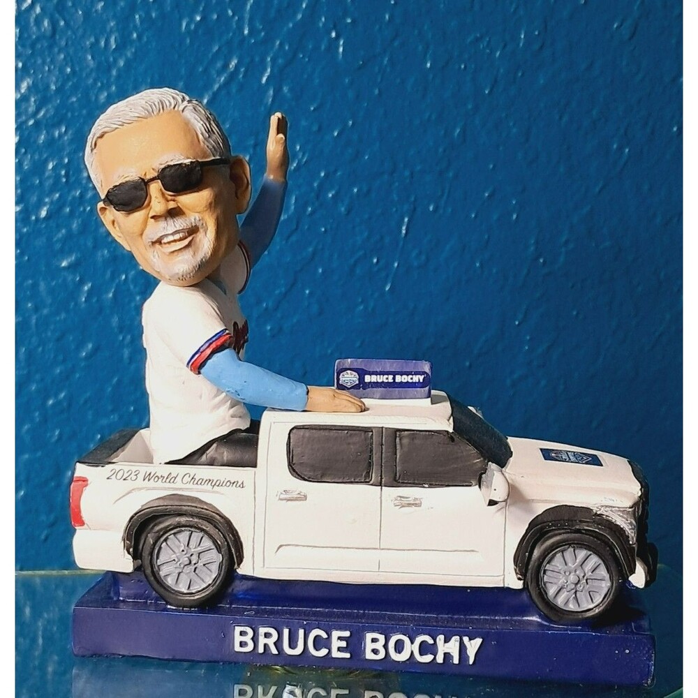 NIB 2025 Texas Rangers Bruce Bochy World Series Parade Bobblehead SGA 5-27-2025